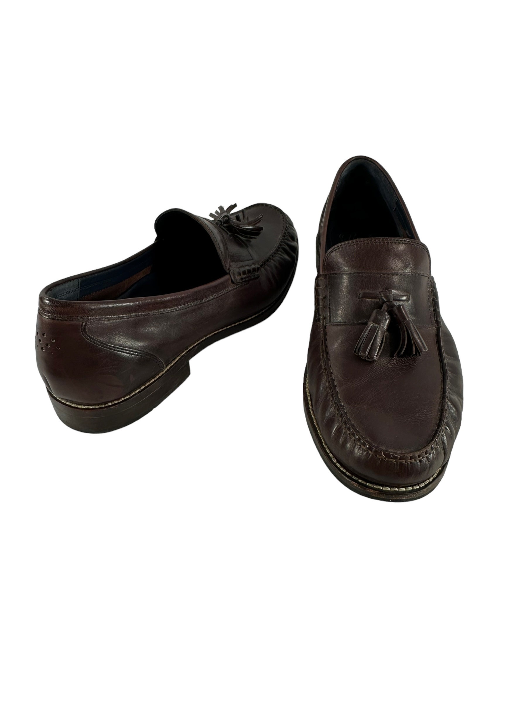 Bragano Loafer Dress Shoes Black Leather Tassel Italy Men\'s Size 10.5 Bragano × Cole Haan Vintage Bragano Cole Haan Black Pebble  main image 2
