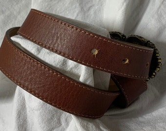 Vintage Ladies LEATHEROCK USA Brown Leather Belt With  display picture 3