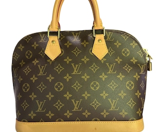 Echte Vintage LOUIS VUITTON Monogramm ALMA Handtasche authentifiziert