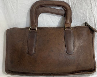 Genuine COACH Bonnie Cashin brown leather portfolio brief 80s