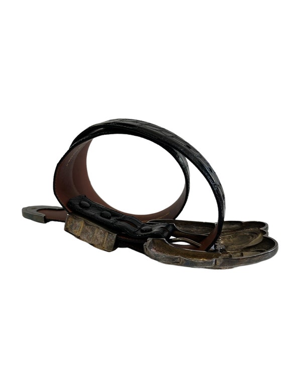 Genuine vintage BARRY KIESELSTEIN CORD huge silver buckle belt year 1988 concha Genuine Vintage BARRY KIESELSTEIN CORD Huge Silver Buckle  main image 2