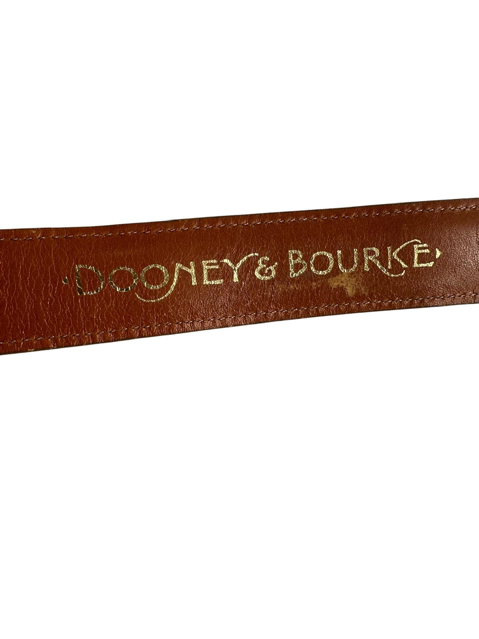 Vintage Dooney & Bourke All-Weather Tan Pebbled Leather Unisex Dress Belt 30-32 Vintage Dooney & Bourke All-weather Tan Pebbled Leather  main image 2