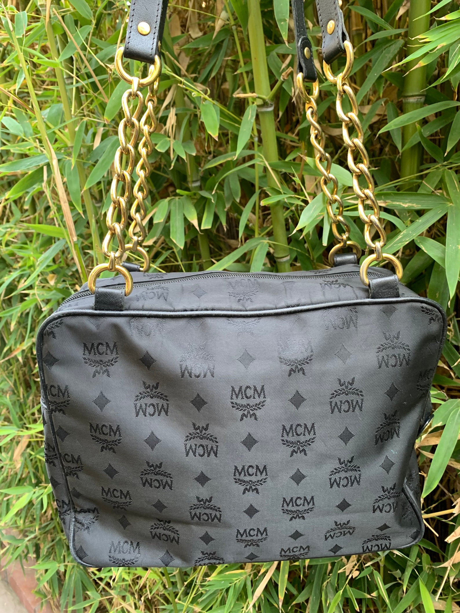 Sac à Main MCM Vintage - Style Boîte En Cuir Cognac - Taille Moyenne - Neuf Sans Étiquette