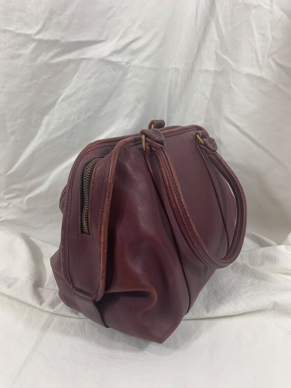 Genuine vintage COACH Leatherware NYC burgundy Ma… - image 4