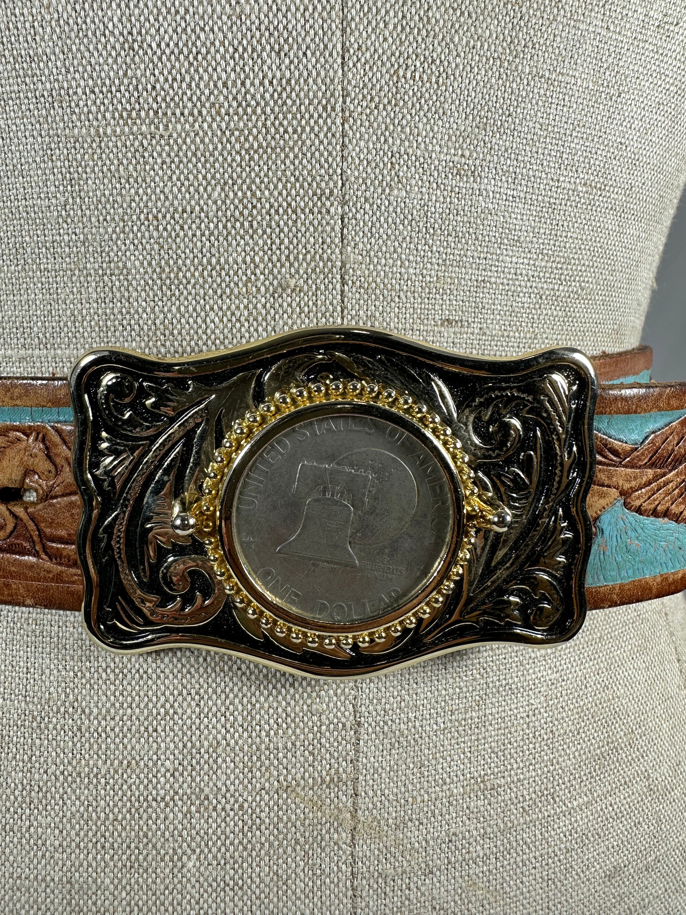 Reformation Vintage Western Belt - One of a Kind Belt, A Buckle, Western, Bull Rider, Ricardo Attribution  main image 3