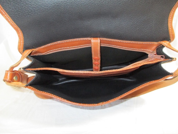 Vintage LONGCHAMP Black Coated Canvas and Tan Leather -  Israel