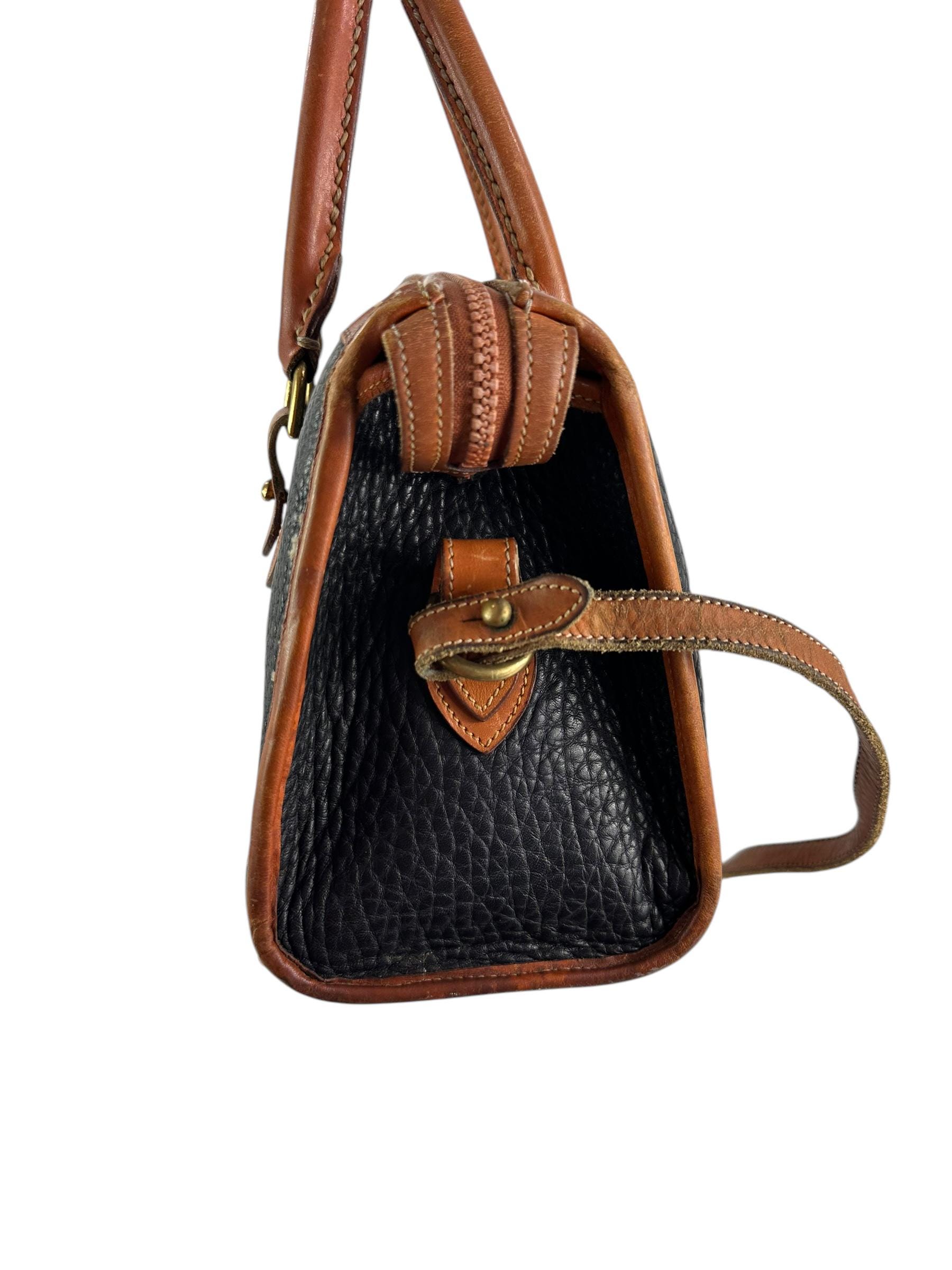 Dooney & Bourke Black & British Tan Leather Shoulder Bag, Backpack & Wallet Set Dooney & Bourke” Black & British Tan | Mercari main image 2