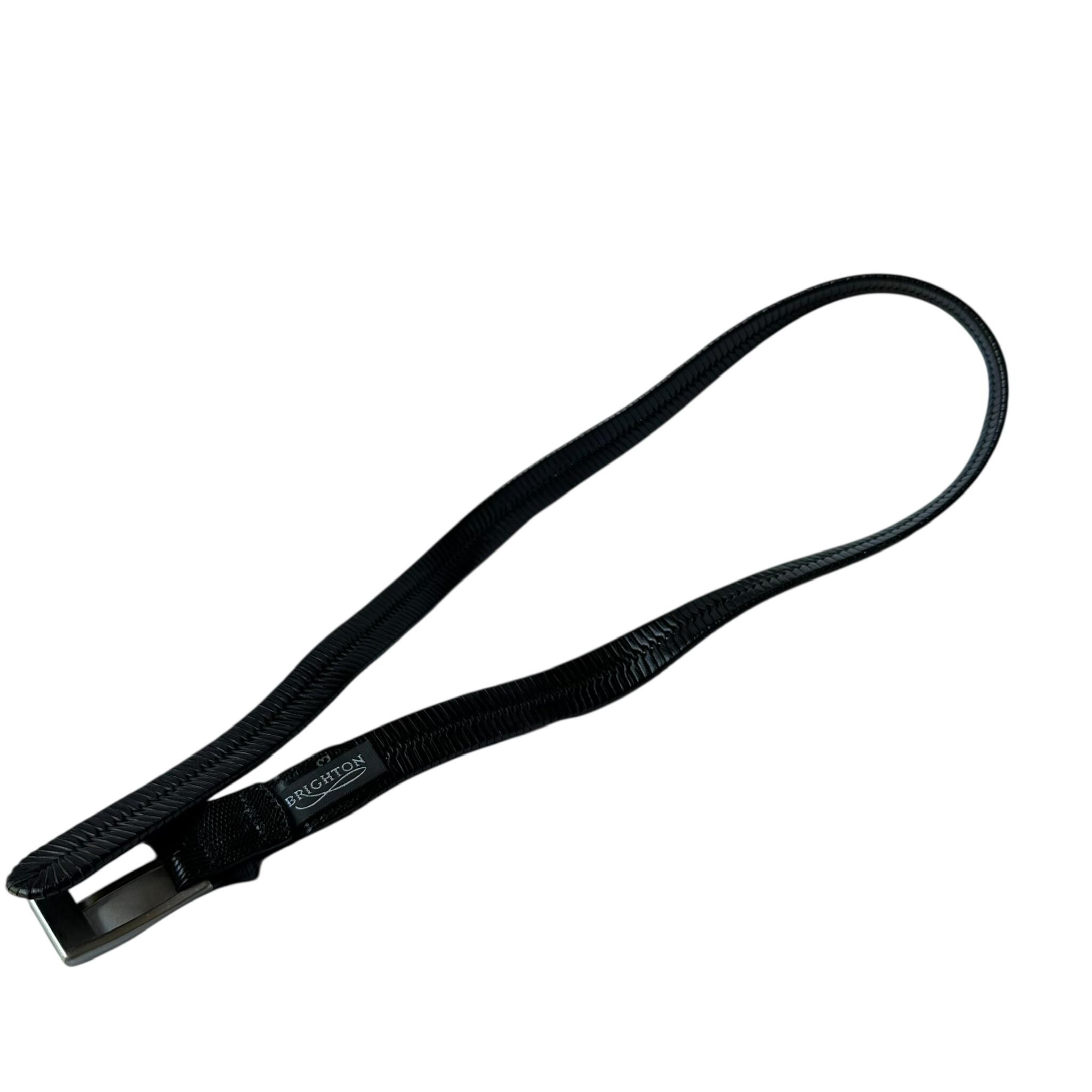 Genuine BRIGHTON Vintage Braided Black Leather Belt Size 40 