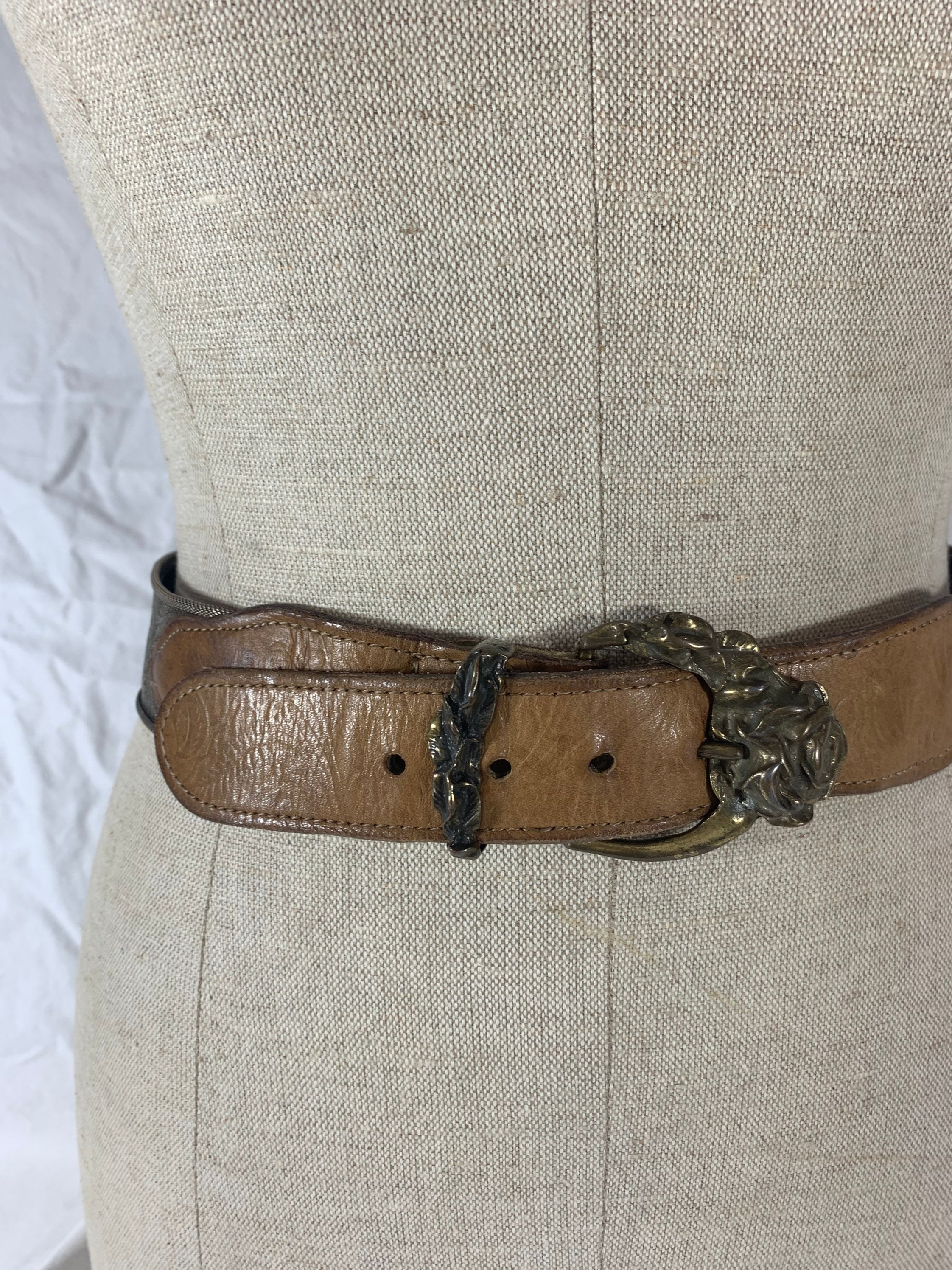 Awesome vintage  silver metallic mesh with brass tone belt x small Cool Metallic Mesh Fake Ammo Belt. Size M/L. - Etsy main image 3