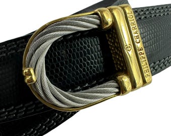Black Torino Calcutta Lizard Ladies Belt and Nordstroms  display picture 3