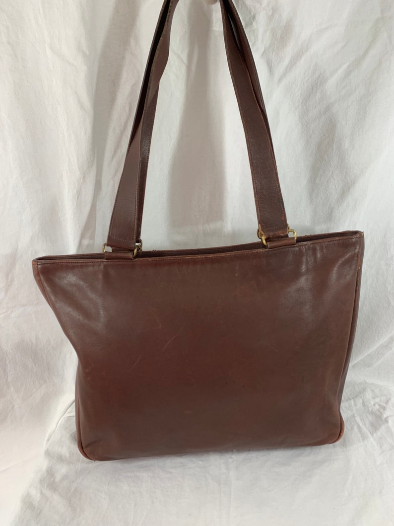 Rare vintage genuine COACH Manhattan Park brown tote bag shopper 90s image 4