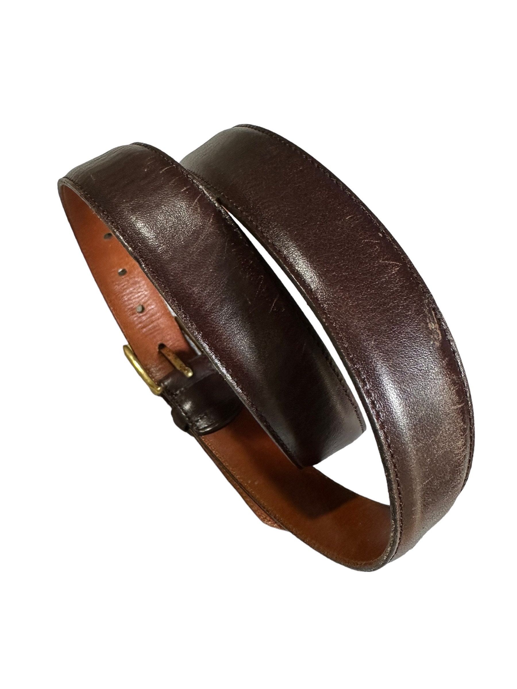 Genuine Vintage COACH 5950 Brown Leather Belt Medium 36  display picture 1