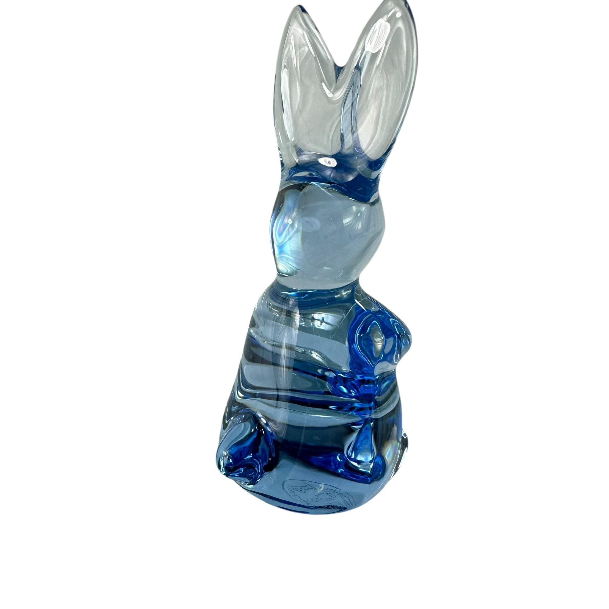Baccarat ブルーラビット Genuine BACCARAT Crystal Spinning Rabbit Cornflower Blue - Etsy