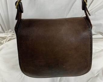 Genuine vintage COACH Leatherware brown leather flap pouch shoulder bag Bonnie Cashin