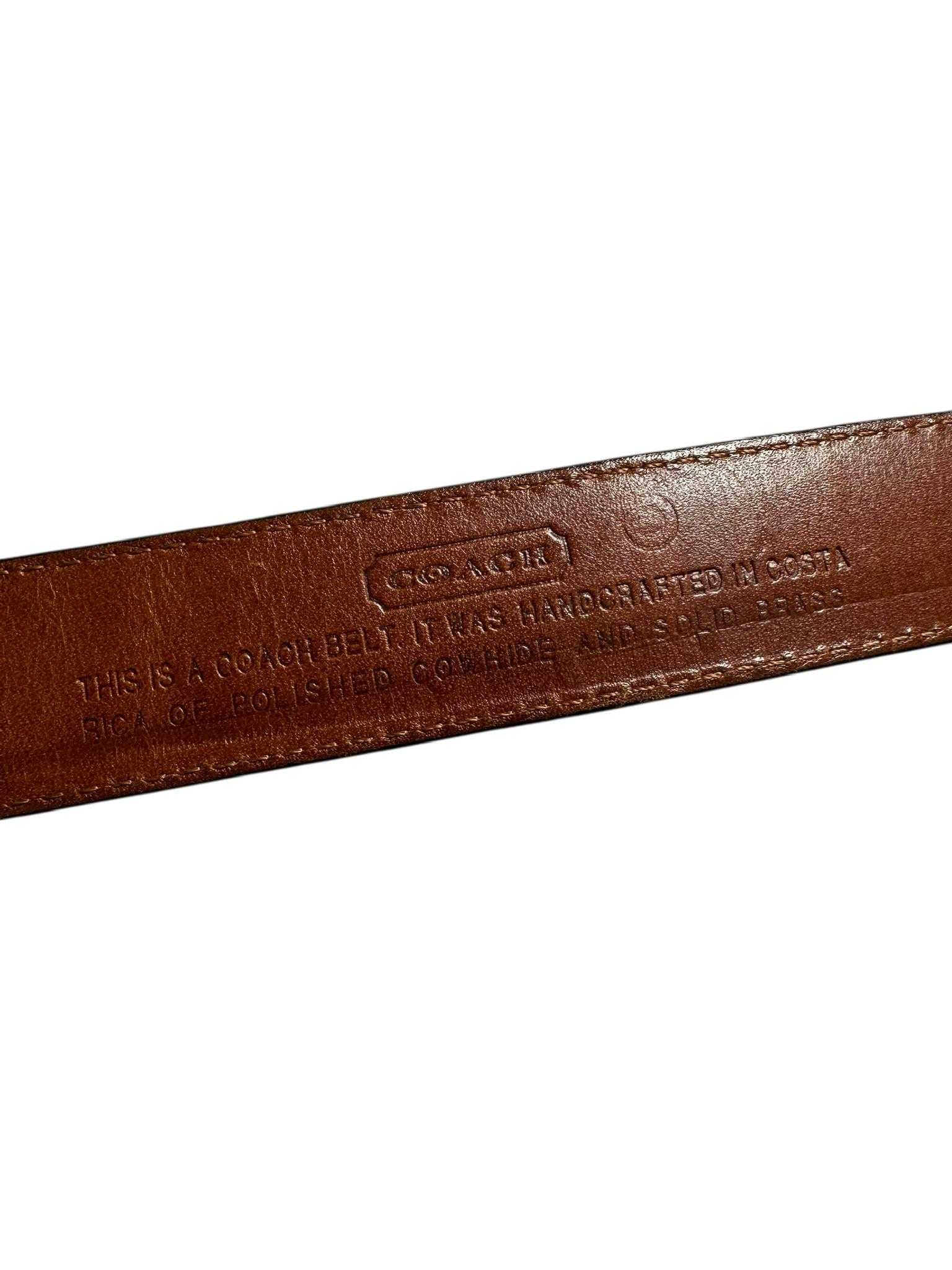 Genuine Vintage COACH 5934 Polished Cowhide Leather Belt Unisex 36 Genuine Vintage COACH 5936 Black Polished Cowhide Leather  main image 4