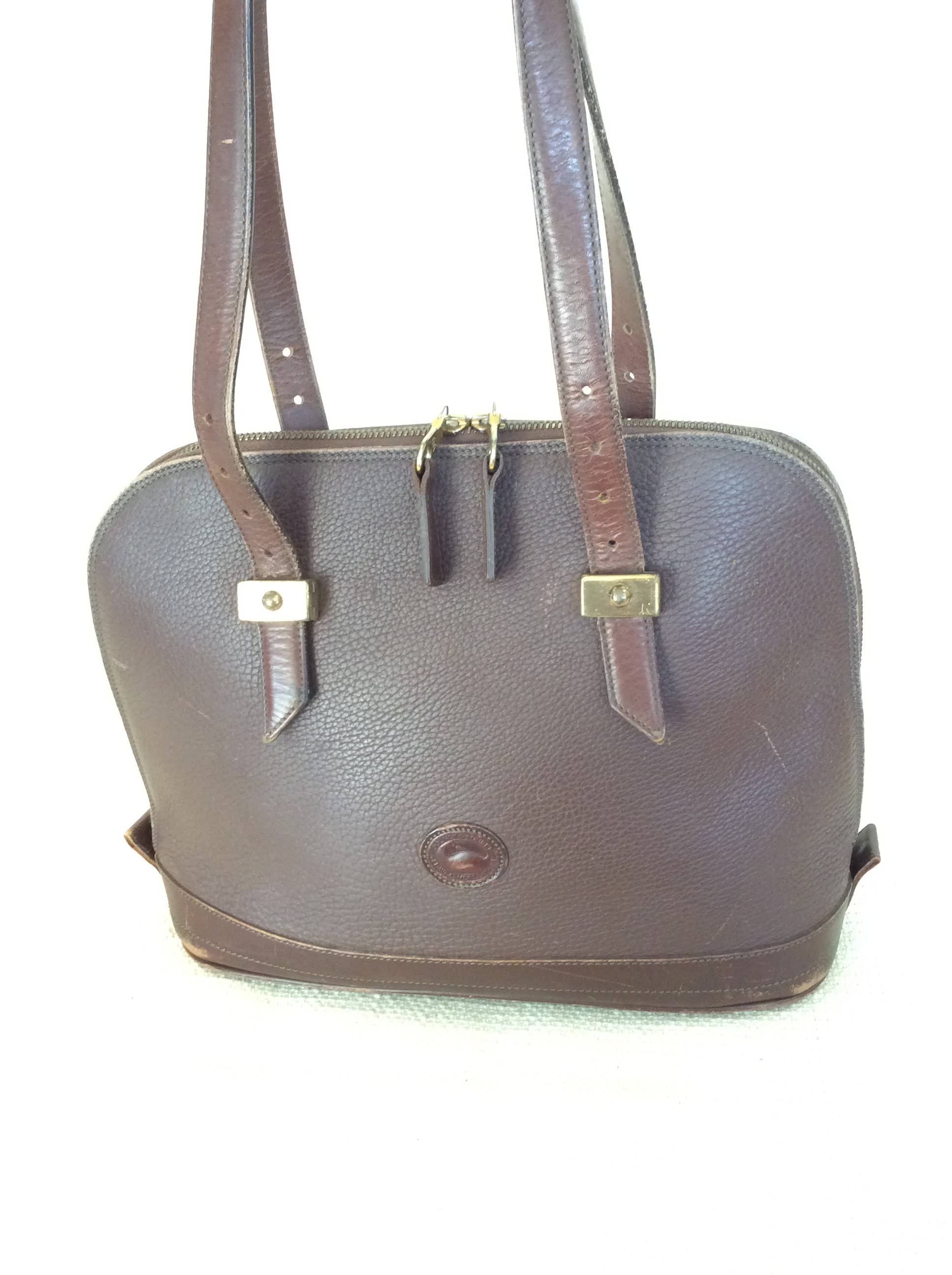 本物のヴィンテージ DOONEY & Bourke ブラウン オールウェザーレザー 