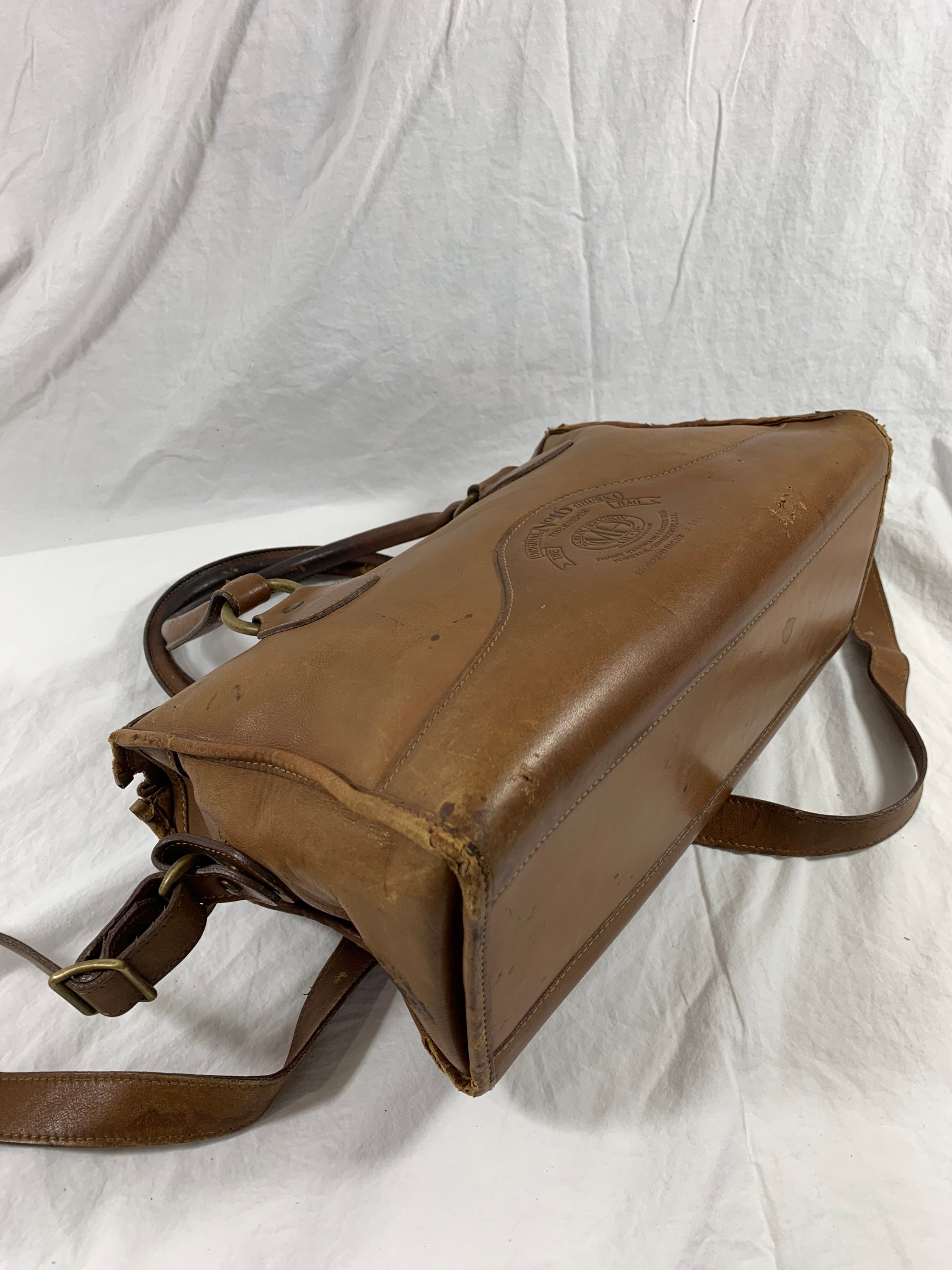 Vintage Genuine Ghurka No 16 the Keeper Tan Leather Satchel Bag