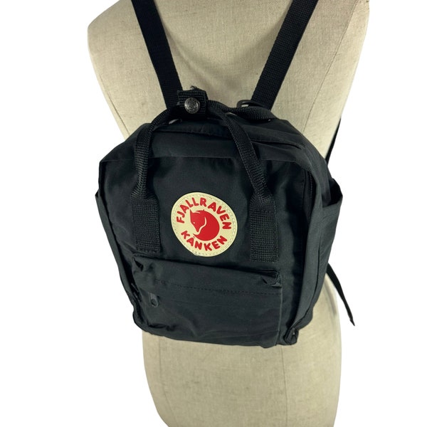 Genuine FJALLRAVEN Kanken black polyester backpack bag small