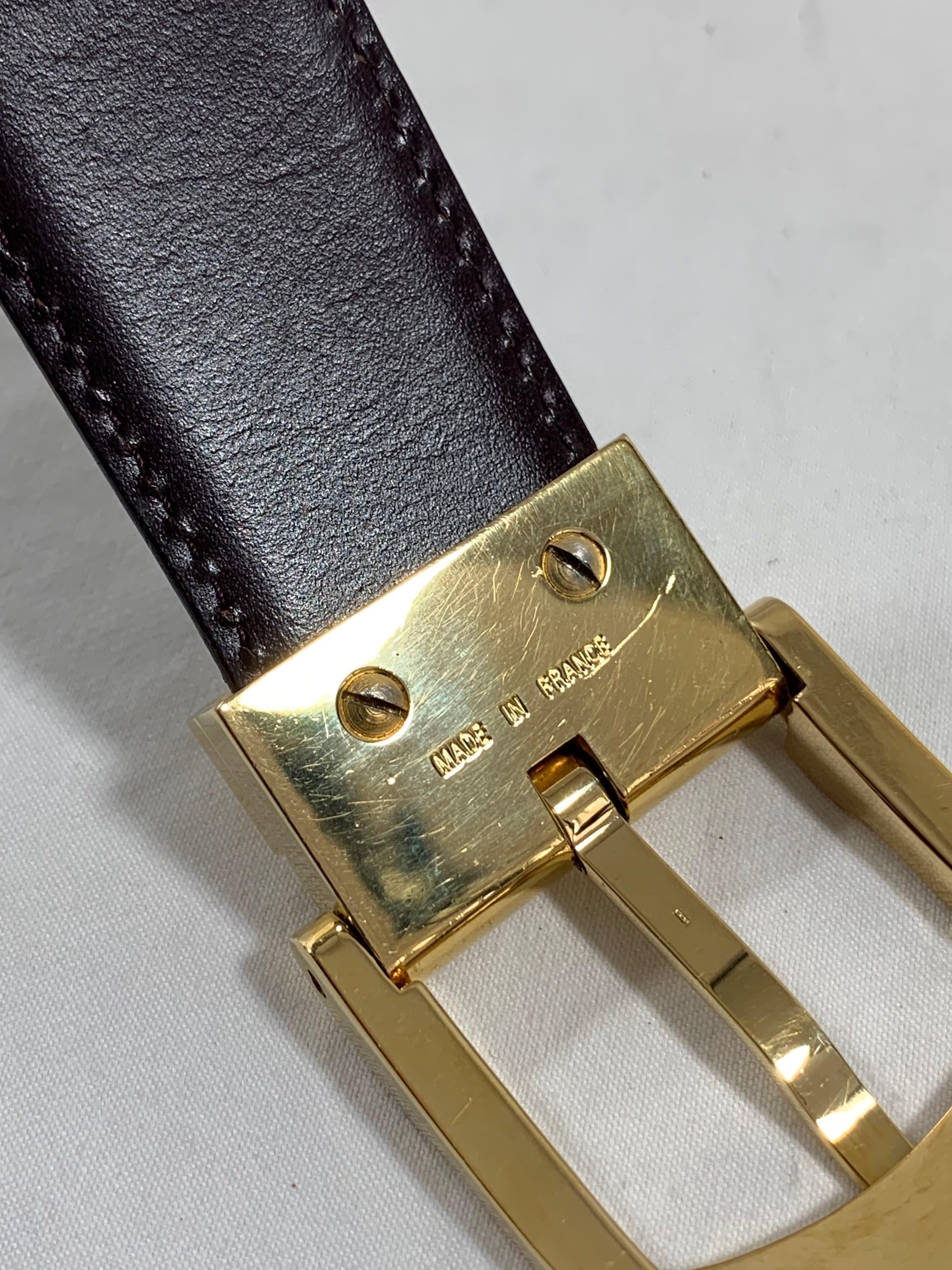 ?LOUIS VUITTON 1Bordeaux Taiga Leather Ceinture Belt?GENDERLESS/resized Louis Vuitton 110/44 Bordeaux Taiga Leather Ceinture Belt  main image 3