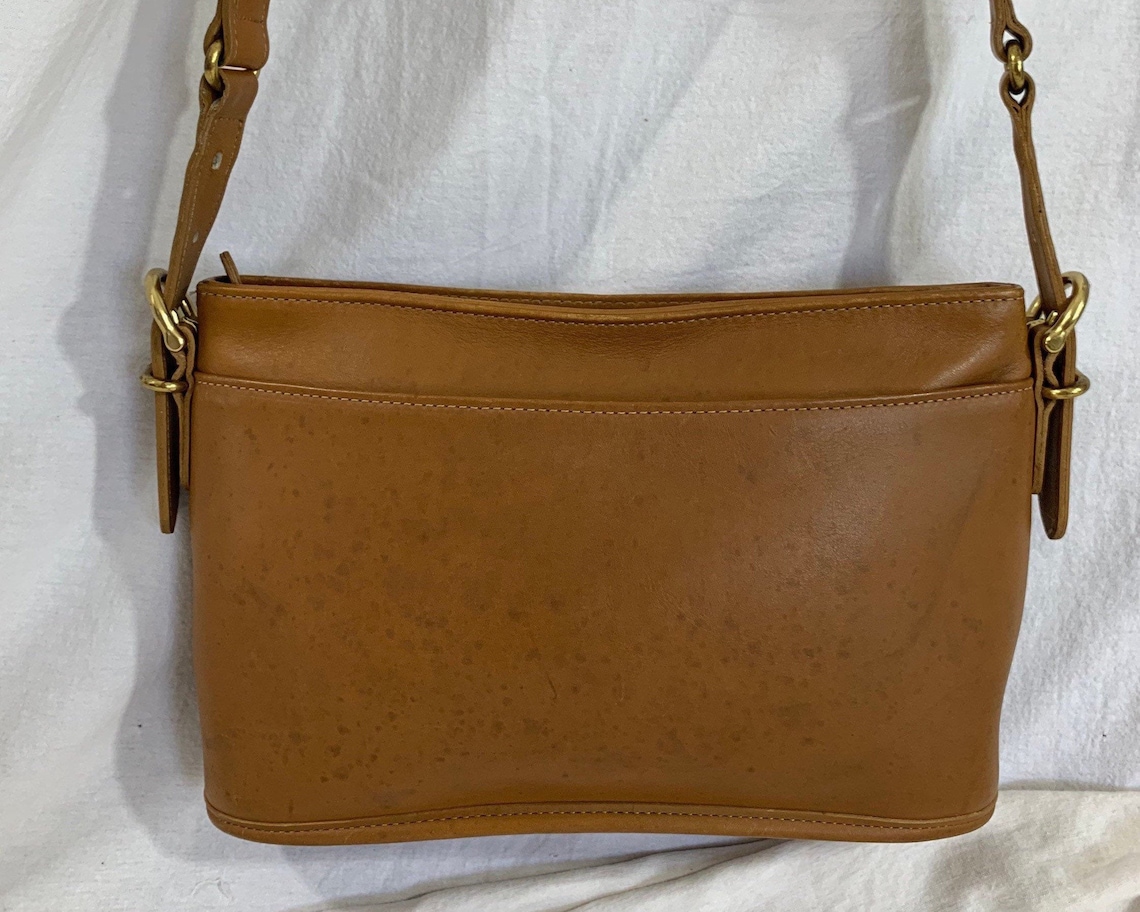 Genuine vintage COACH 9802 Equestrian tan leather shoulder bag | Etsy