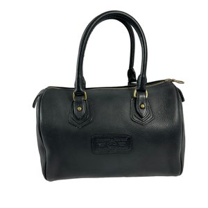Genuine vintage DOONEY & BOURKE black glove leather collection satchel bag 90s