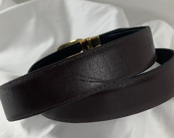 Genuine Vintage PIERRE CARDIN Logo Reversible Black Brown  display picture 1