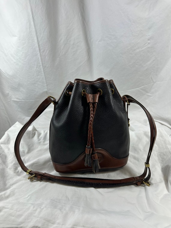 Genuine Vintage DOONEY BOURKE Two Tone Brown Leather Drawstring