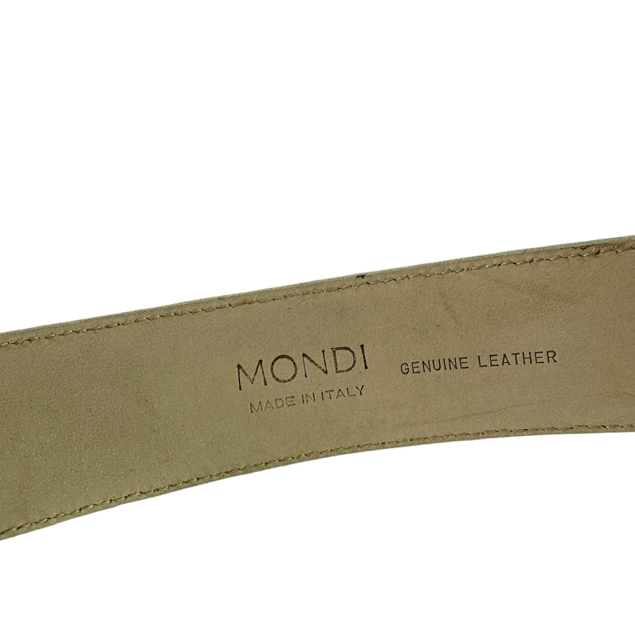 Vintage Genuine MONDI Ivory Suede Belt Women Size 30 Made in  display picture 2