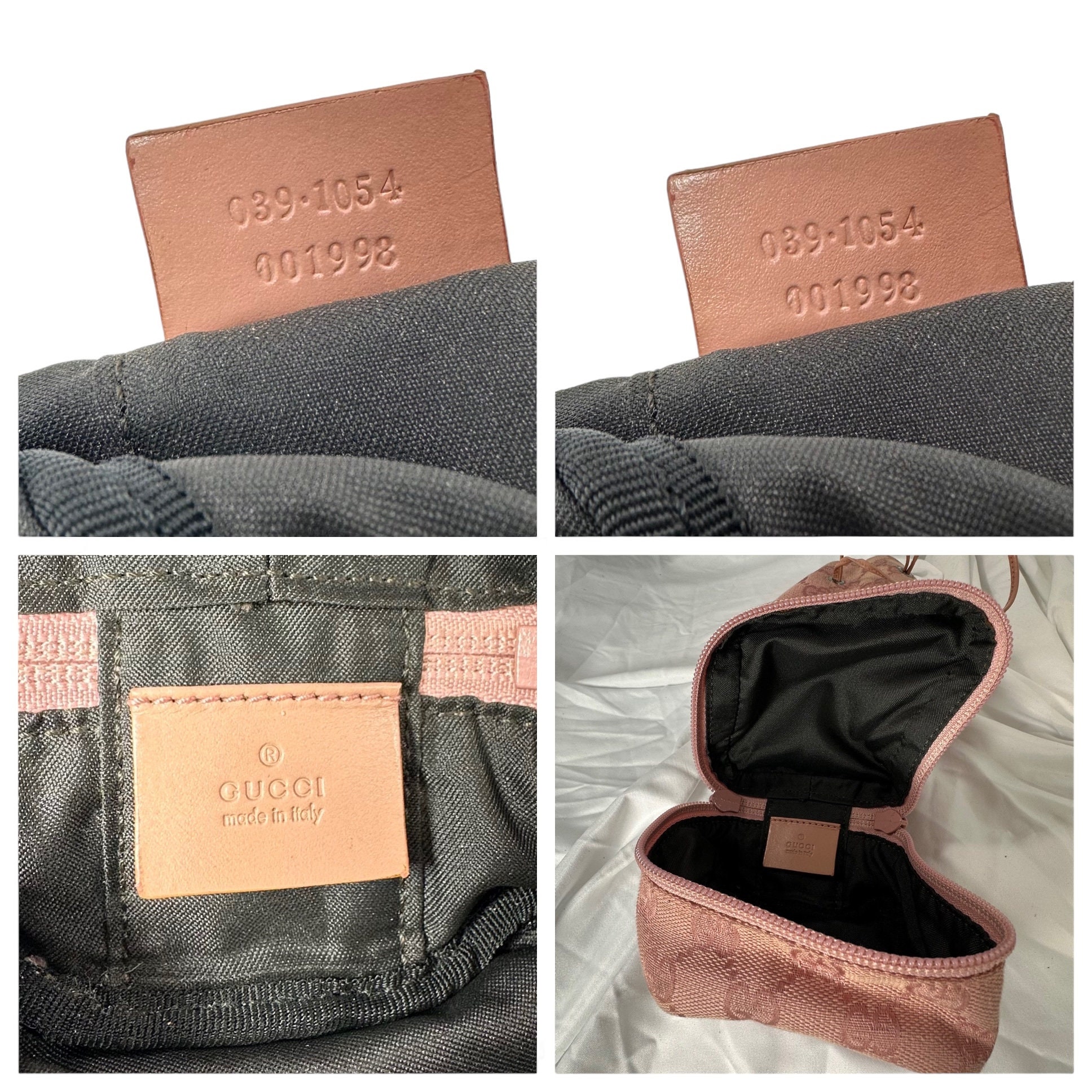 Genuine Vintage GUCCI Pink Mini Drawstring Bag Purse Pouch