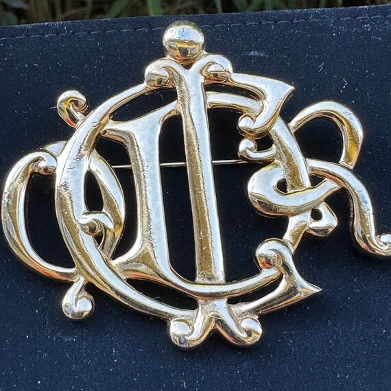 Genuine vintage CHRISTIAN DIOR intertwined logo cr