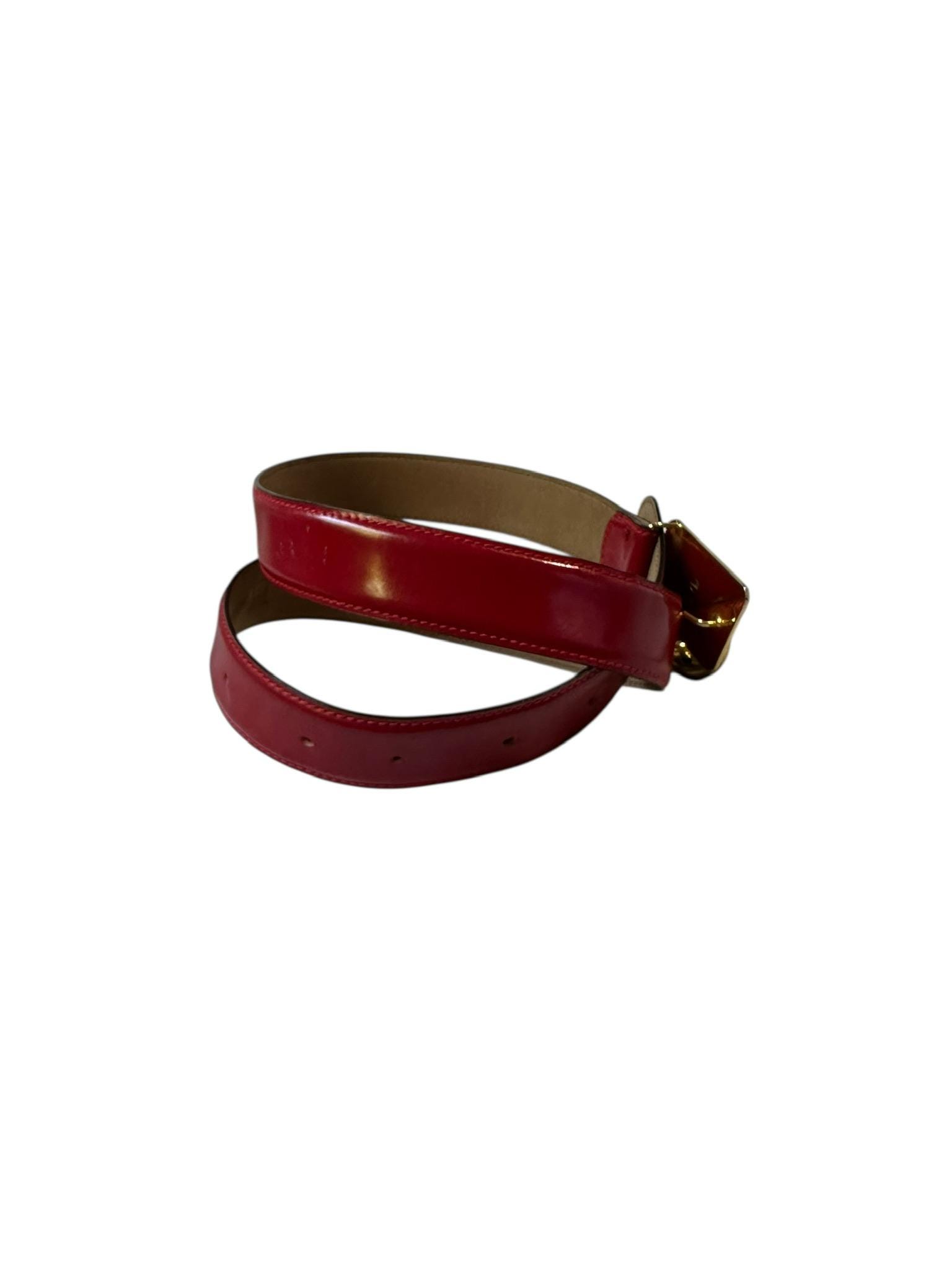 Vintage Moschino Redwall Leather Belt size 46 80s Moschino Redwall Belt, Wide Black Leather Belt, Gold  main image 4