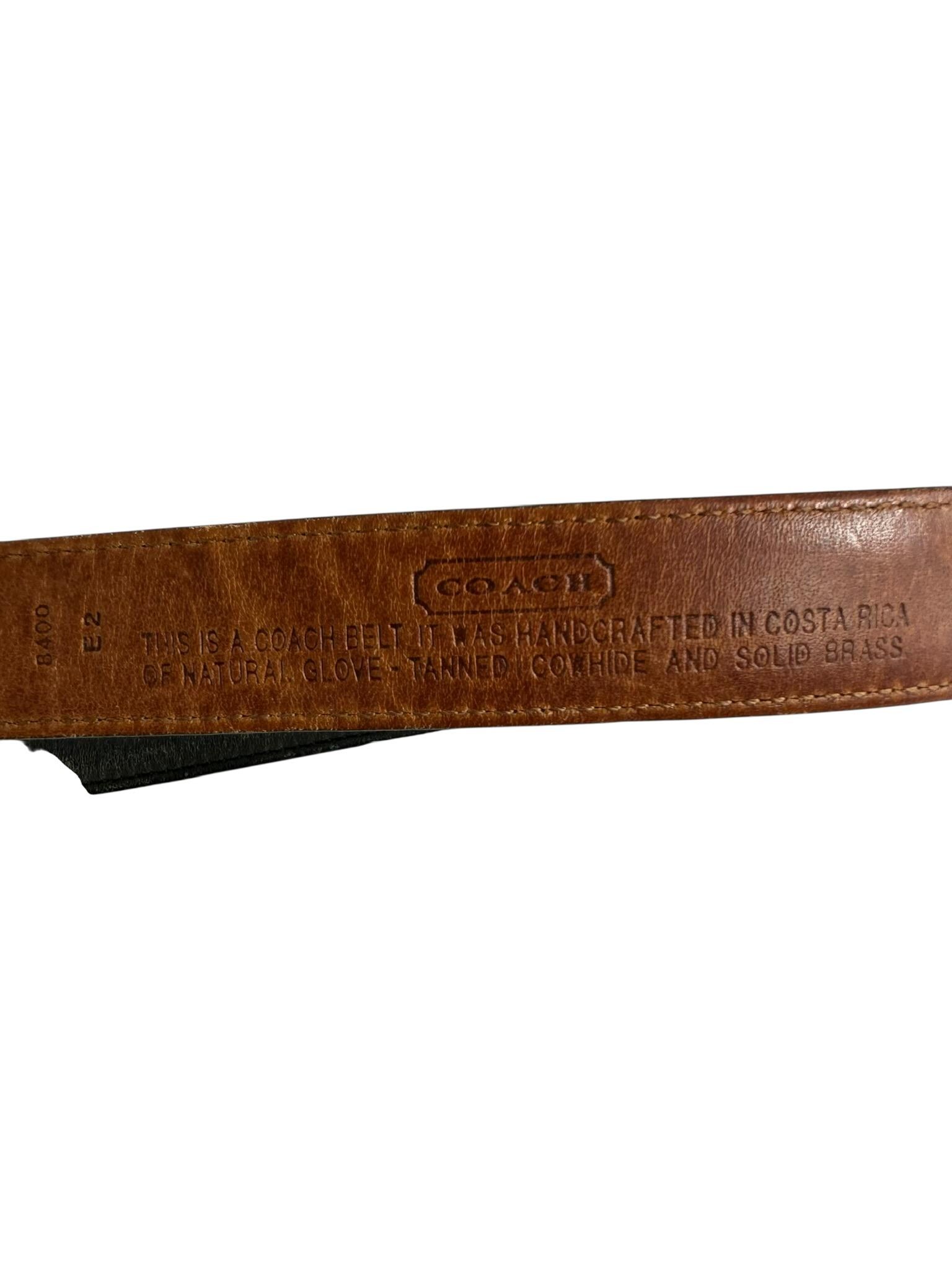 Vintage COACH 8400 Black Leather Belt for Women Size M  display picture 1