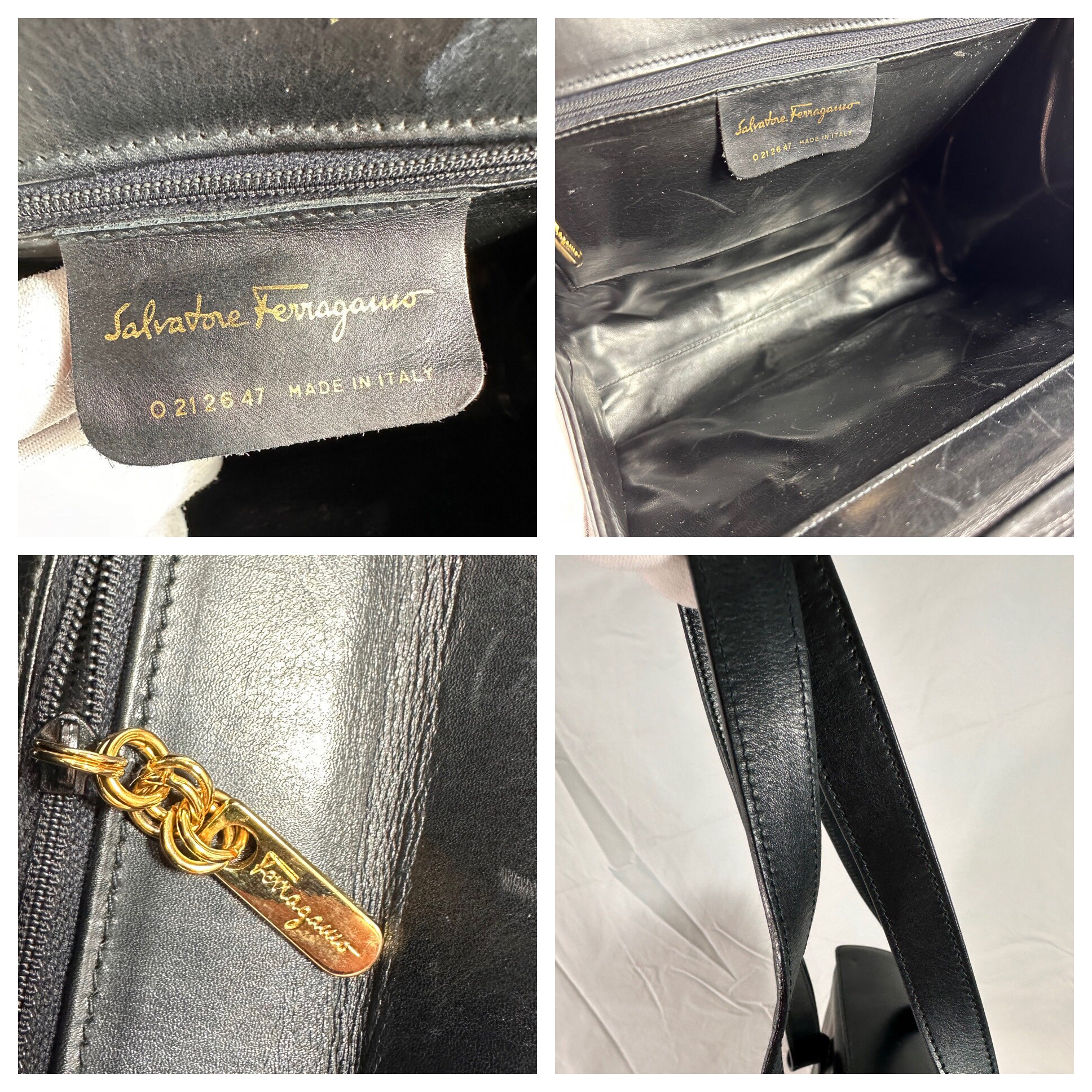 バッグ feragamo vintage shoulder bag Sell Salvatore Ferragamo Vintage Shoulder Bag - Black