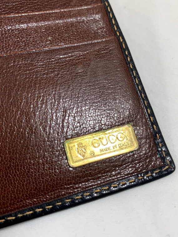 Genuine Gucci vintage black signature leather  wa… - image 5