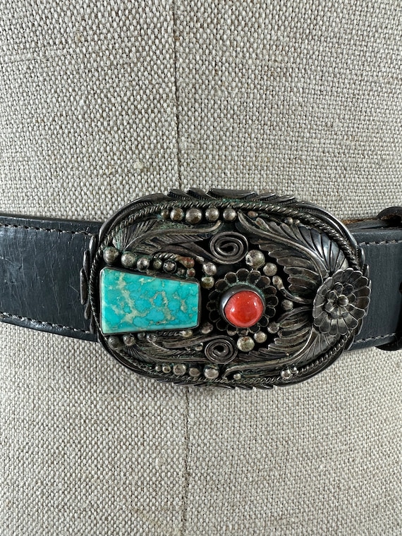Vintage  MAX LARGO Native American turquoise and c