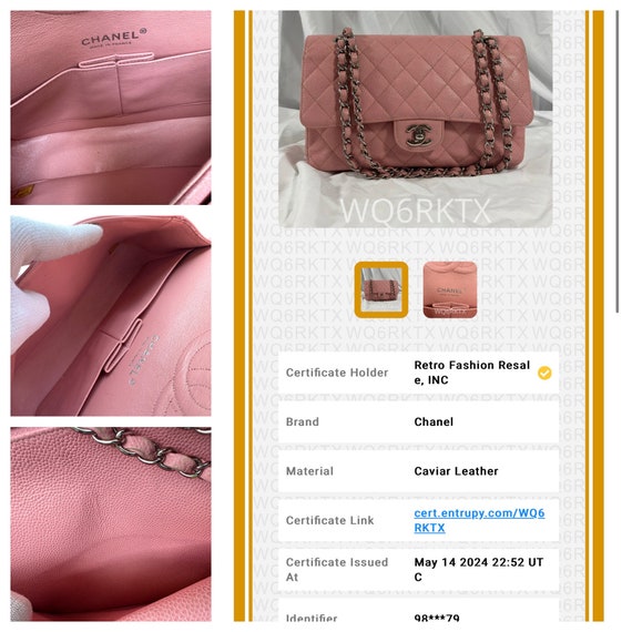 Genuine Vintage CHANEL Medium Double Flap Classic Pink Caviar