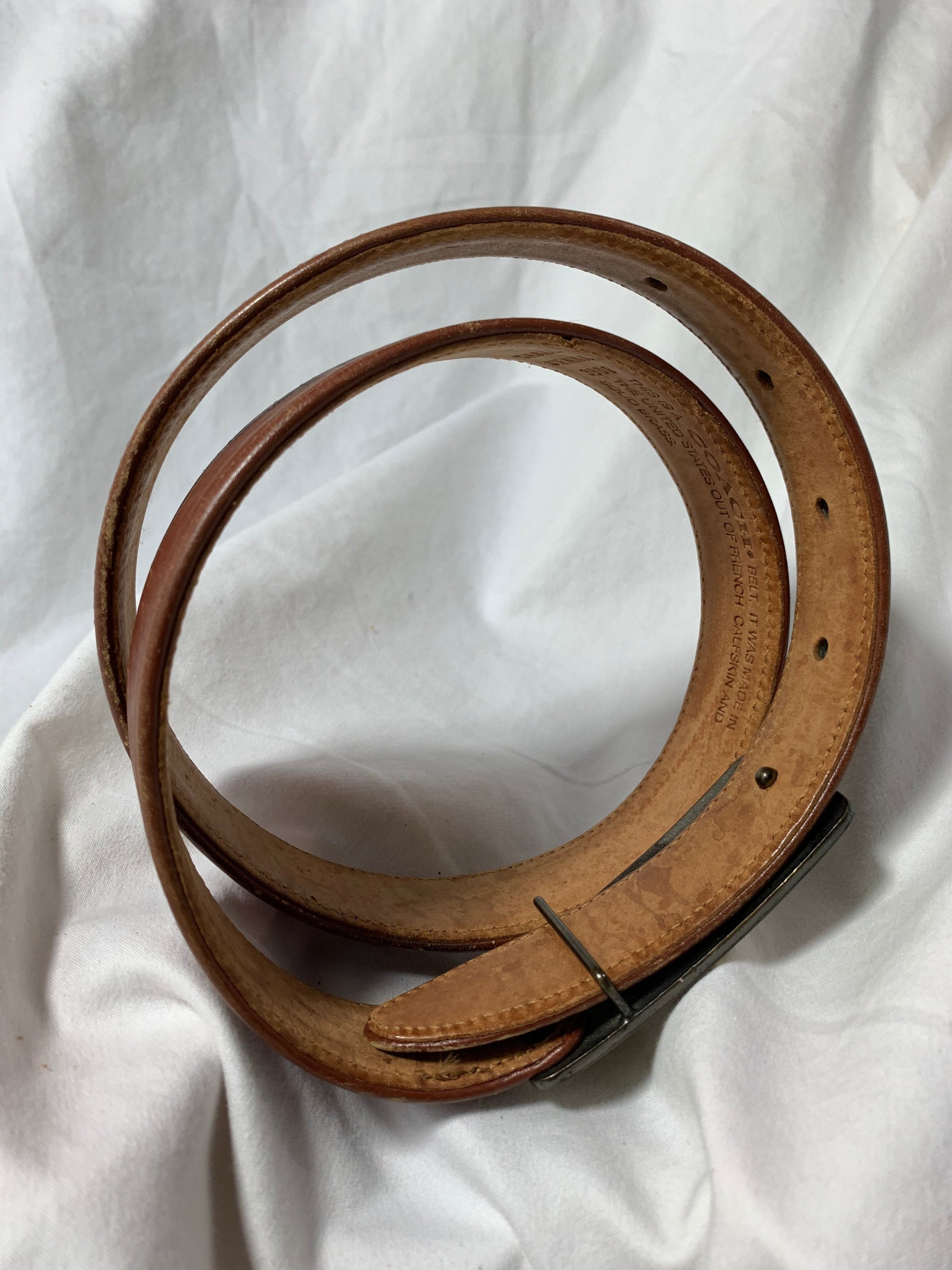 Genuine Vintage COACH Sienna 3908 Tan Leather Belt Size  display picture 1