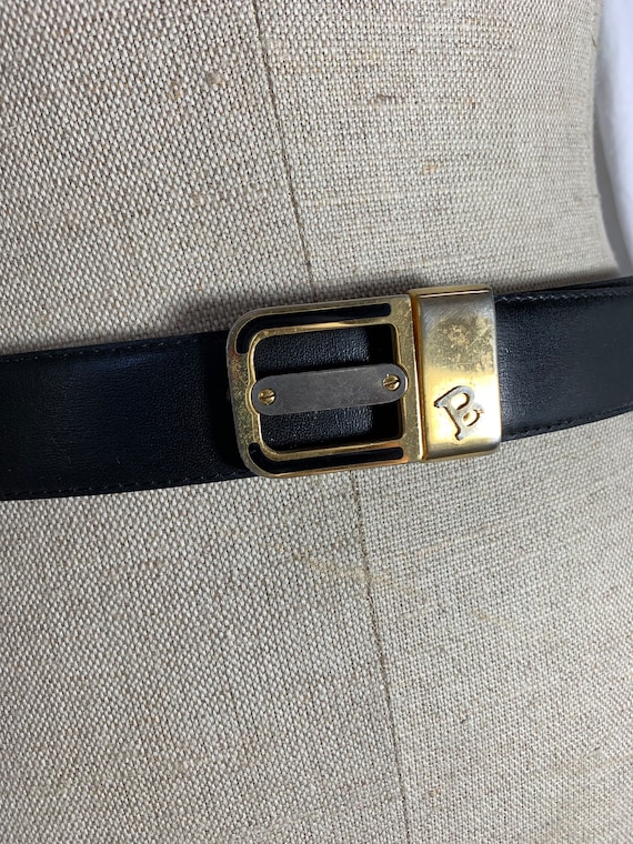 Stunning vintage BALLY genuine black leather belt 