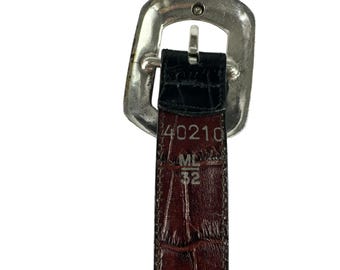 Brighton Marcus Leather Belt Silver Buckle Reversible Black Brown M L 32 Brighton Woman main image 4