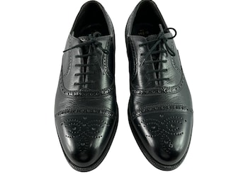HTF Genuine Men BALLY Prestige Aris Black Leather Oxfords Dress Shoes Size 9 EEE