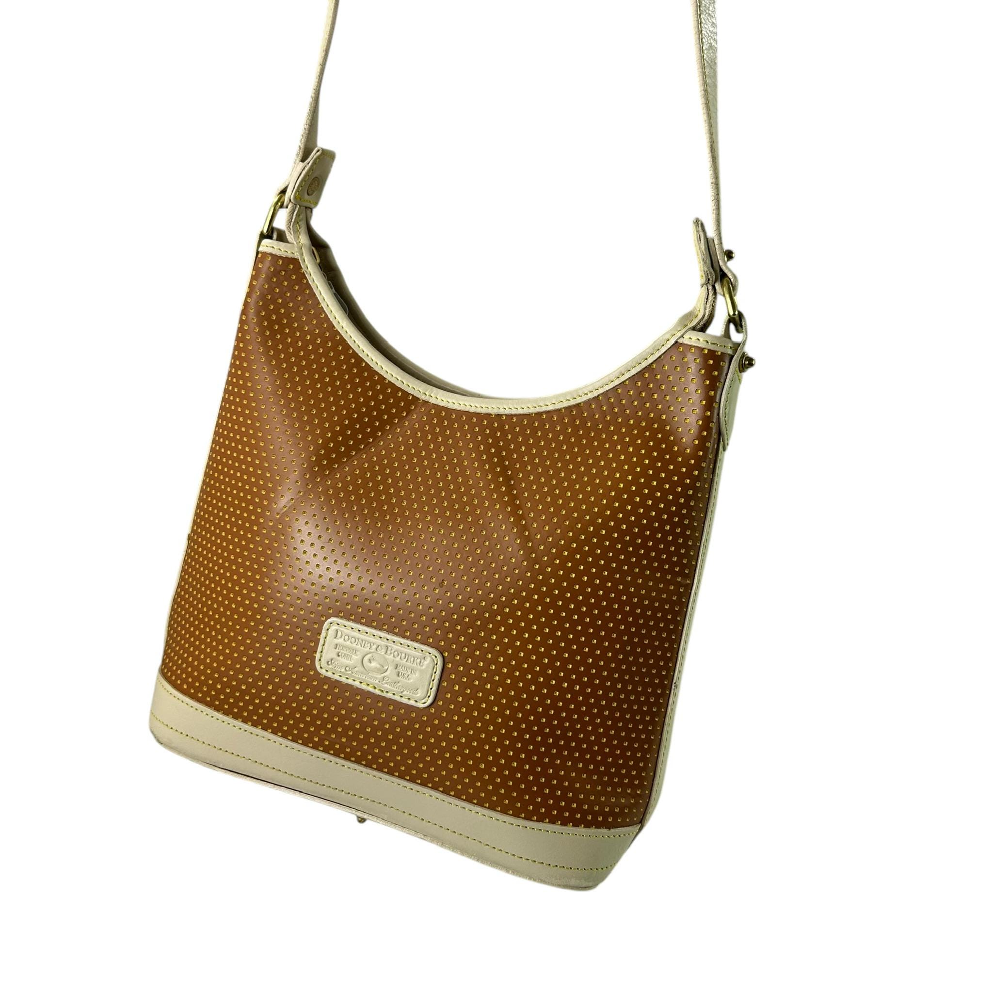 vintage Dooney & Bourke Cabriolet perforated leather backpack. Dooney & Bourke Vintage Cabriolet Collection-1990 main image 4