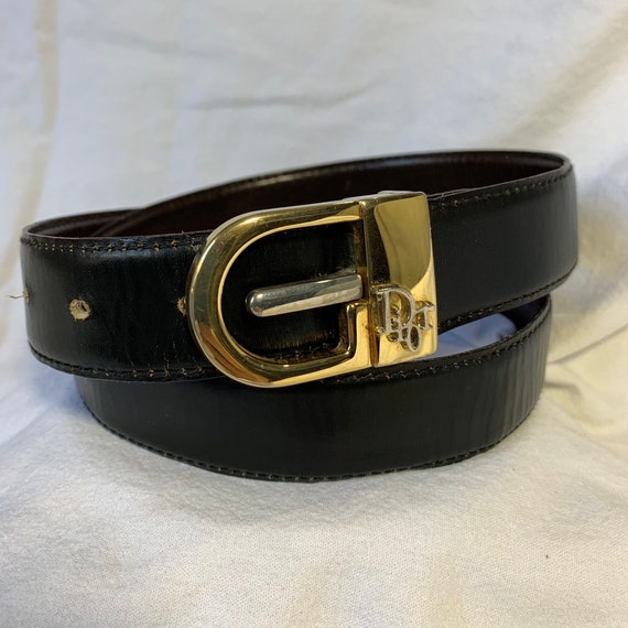 Genuine vintage CHRISTIAN DIOR reversible black br