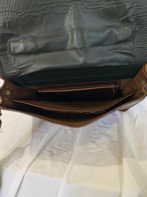 Vintage VILLAGE TANNERY by Sevestet Brown Thick Leather  display picture 2