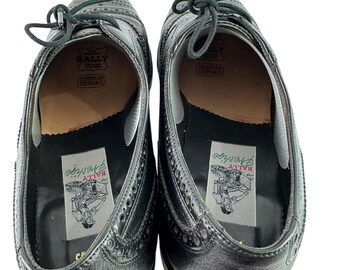 HTF Genuine Men BALLY Prestige Aris Black Leather Oxfords Dress Shoes Size 9 EEE HTF Genuine Men BALLY Prestige Aris Black Leather Oxfords  main image 4