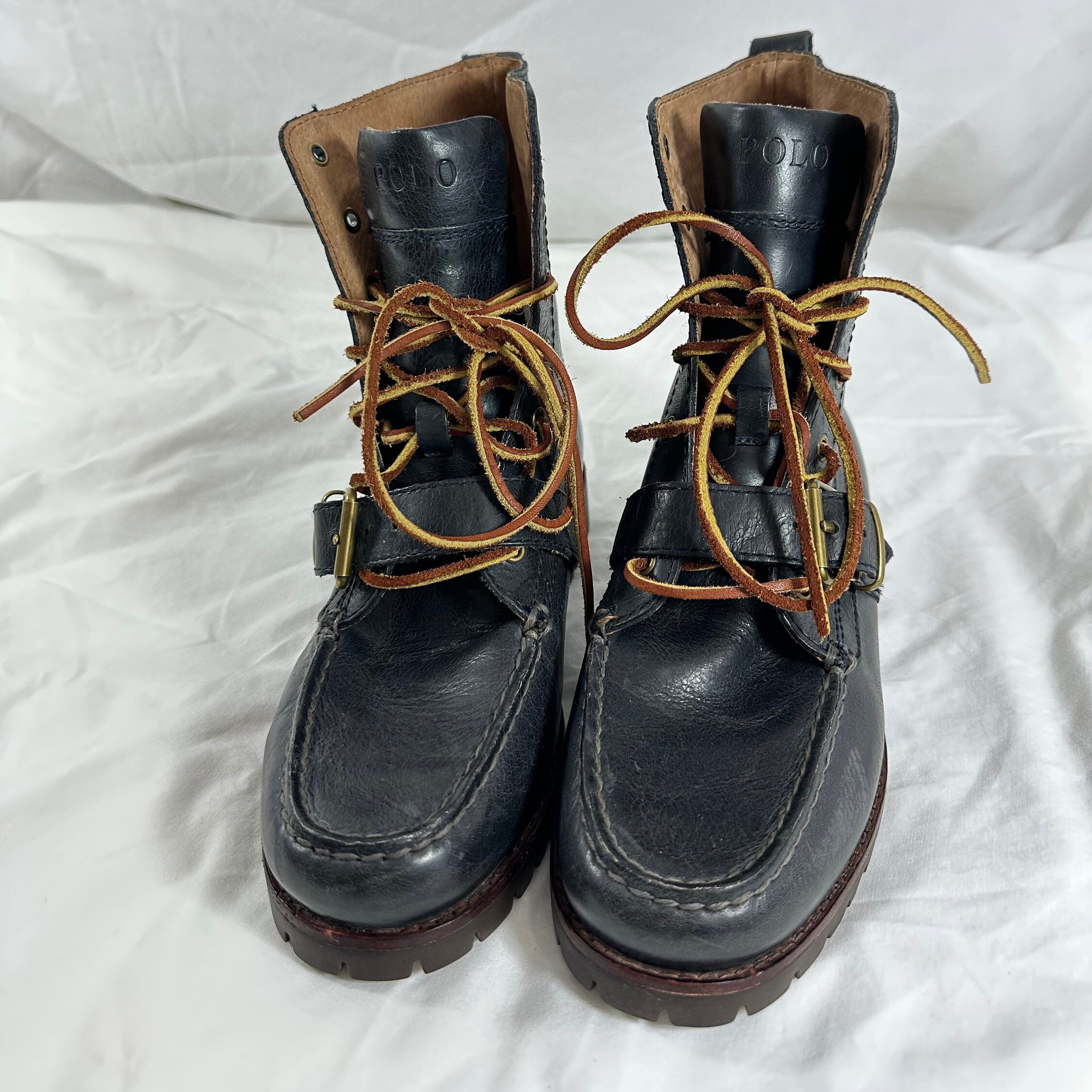 Vintage USA Ralph Lauren Country Lace Up‎ Leather Ranger Boots Men\'s Size 10 AA Polo Ralph Lauren Ranger Men main image 2