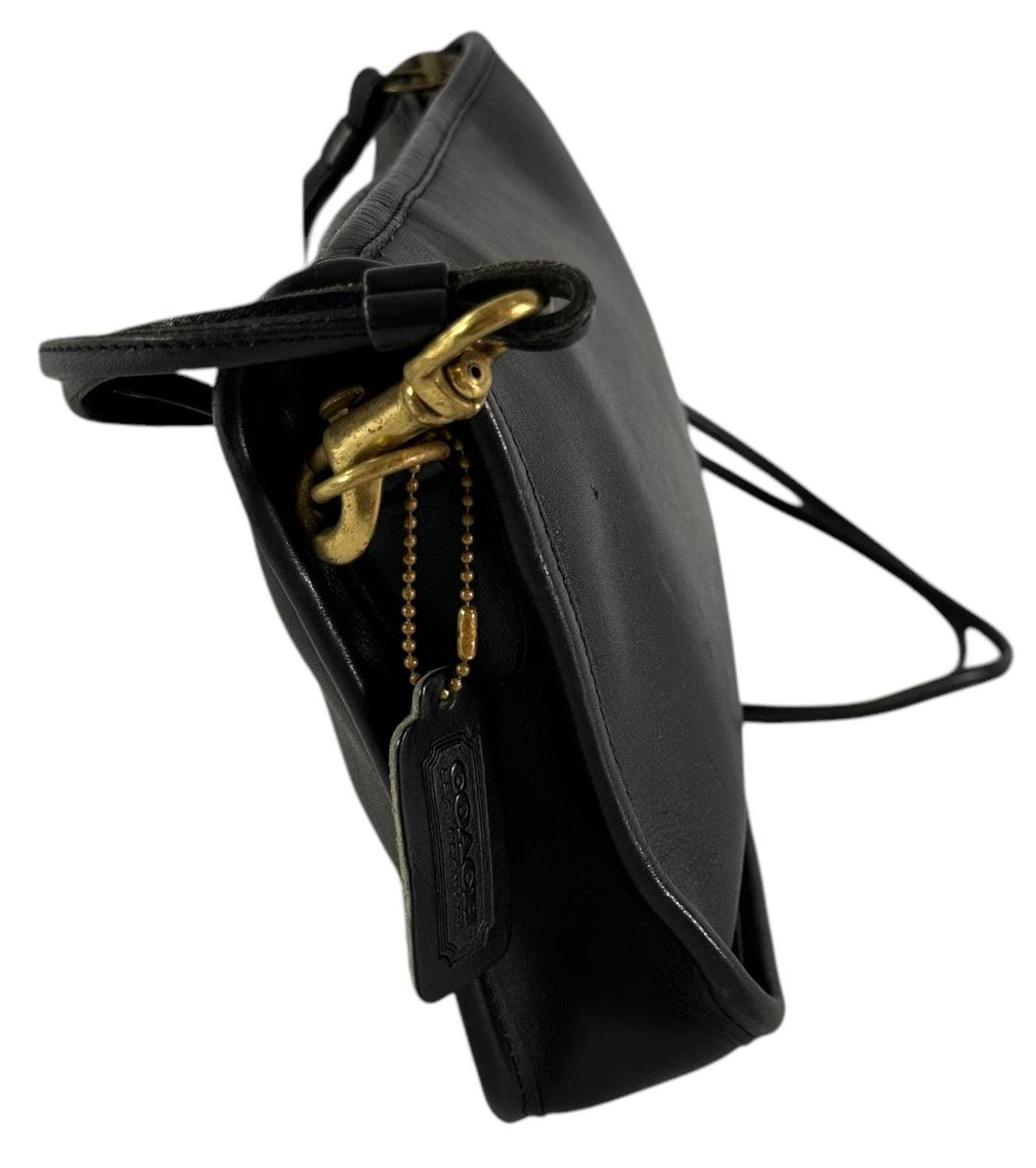 Vintage COACH Black Leather Convertible Mitchell Shoulder Bag