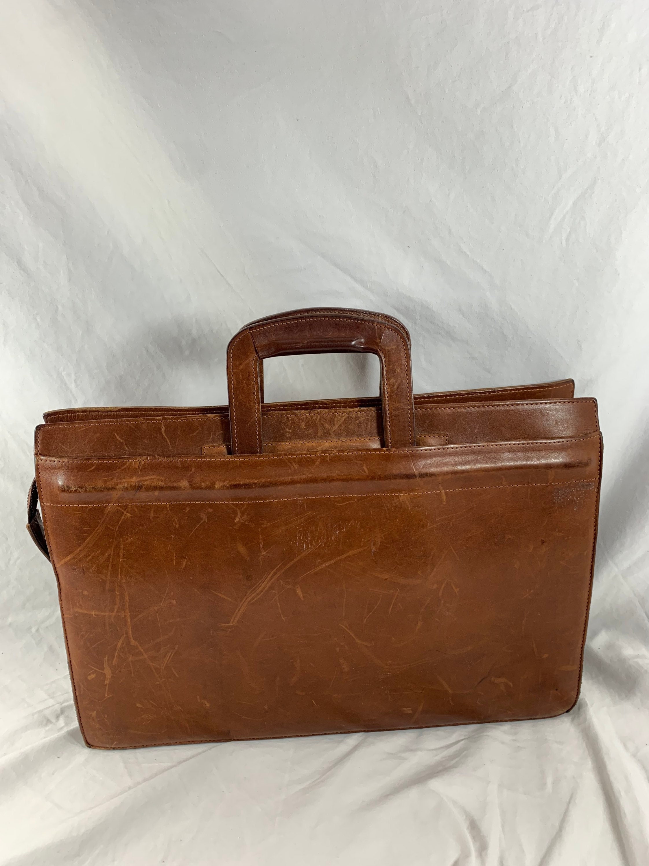Vintage Hartmann Belting Leather Handle Portfolio Attache Briefcase !