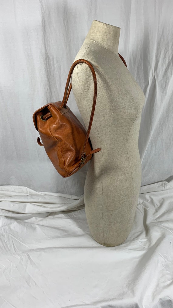 Genuine IL BISONTE Cognac Leather Backpack Bag Di Filippo - Etsy