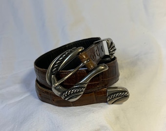 Cinturón vintage VICENZA Sport de piel de becerro italiana  display picture 3