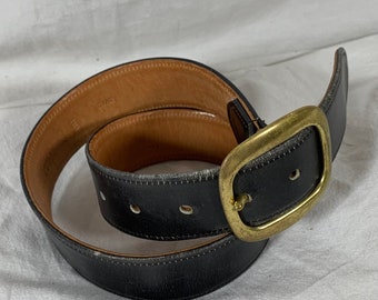 Coach Sienna 3918 Black Leather Belt Brass Buckle small Vintage COACH 3918 Sienna Black Leather Belt Small - Etsy main image 2